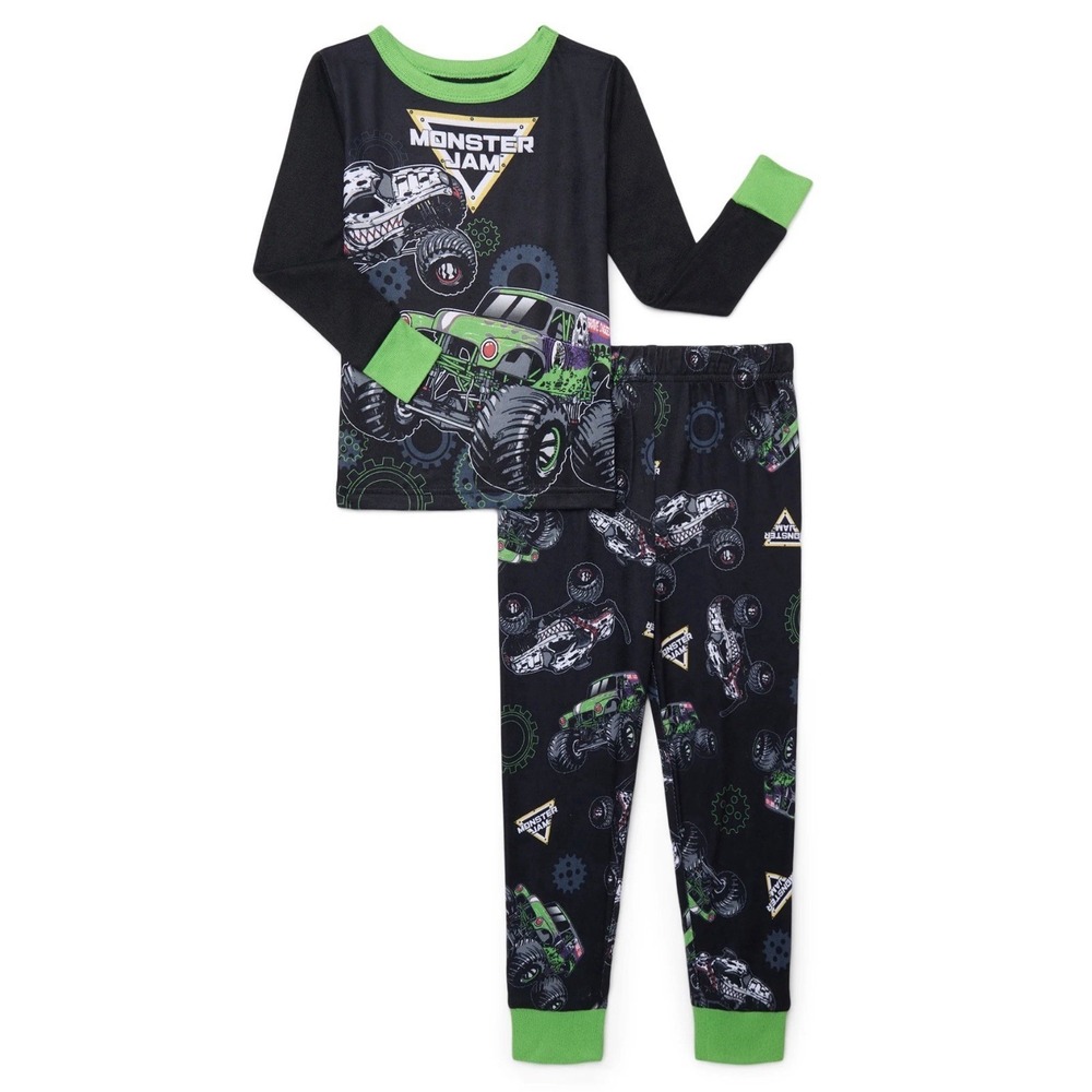 Monster Jam - Boys - Long Sleeve Tee and Pants Pajama‎ Sets - Size 4 - NWT